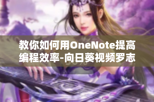 教你如何用OneNote提高编程效率-向日葵视频罗志祥总结