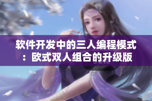 软件开发中的三人编程模式：欧式双人组合的升级版