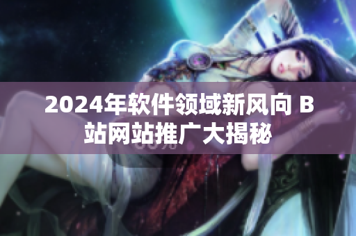 2024年软件领域新风向 B站网站推广大揭秘