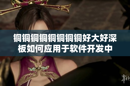 铜铜铜铜铜铜铜铜好大好深板如何应用于软件开发中