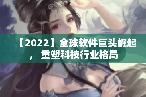 【2022】全球软件巨头崛起， 重塑科技行业格局