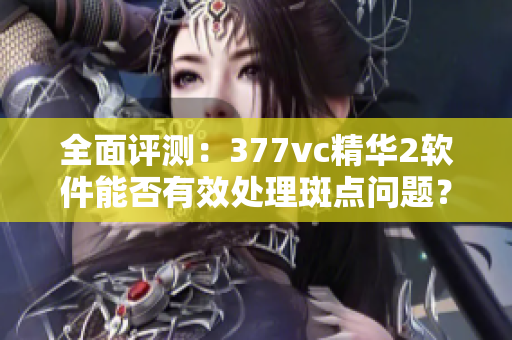 全面评测：377vc精华2软件能否有效处理斑点问题？