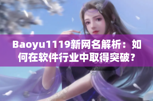 Baoyu1119新网名解析：如何在软件行业中取得突破？