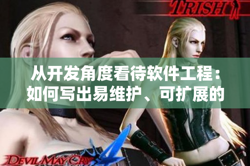 从开发角度看待软件工程：如何写出易维护、可扩展的软件？