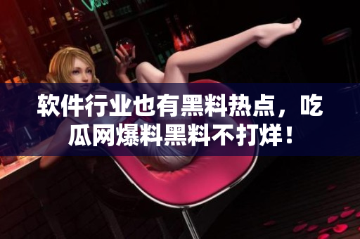 软件行业也有黑料热点，吃瓜网爆料黑料不打烊！