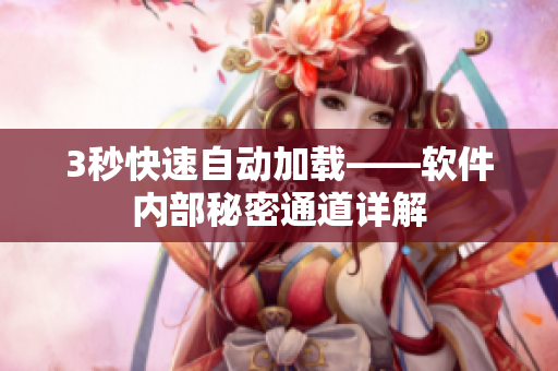 3秒快速自动加载——软件内部秘密通道详解