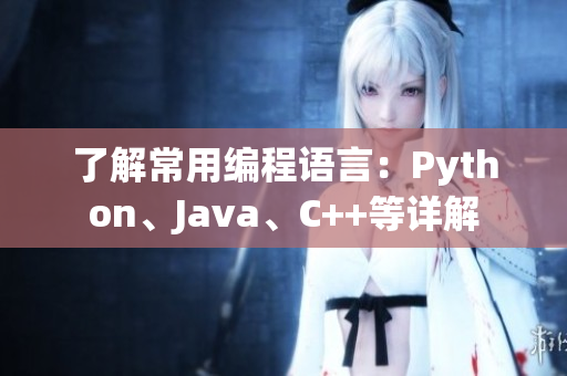 了解常用编程语言：Python、Java、C++等详解