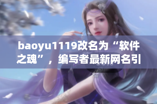 baoyu1119改名为“软件之魂”，编写者最新网名引领软件创新潮流