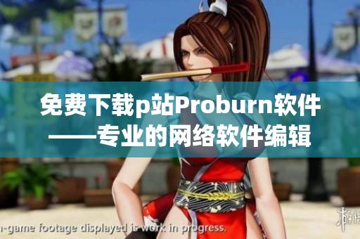 免费下载p站Proburn软件——专业的网络软件编辑