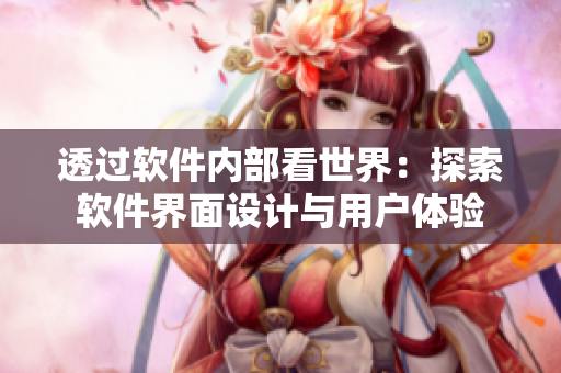 透过软件内部看世界：探索软件界面设计与用户体验
