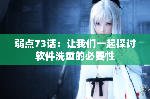 弱点73话：让我们一起探讨软件洗重的必要性