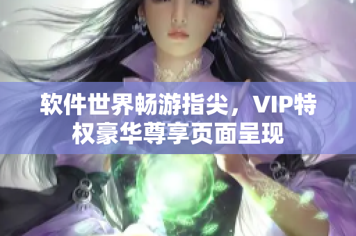 软件世界畅游指尖，VIP特权豪华尊享页面呈现