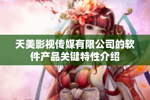 天美影视传媒有限公司的软件产品关键特性介绍