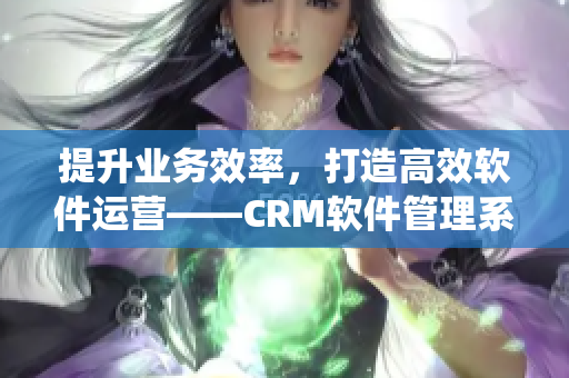 提升业务效率，打造高效软件运营——CRM软件管理系统解密