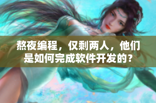熬夜编程，仅剩两人，他们是如何完成软件开发的？