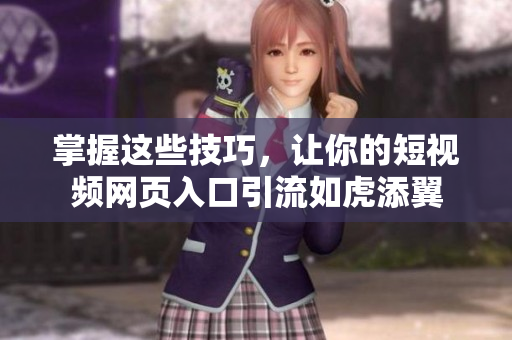掌握这些技巧，让你的短视频网页入口引流如虎添翼