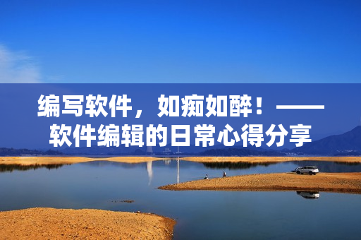 编写软件，如痴如醉！——软件编辑的日常心得分享