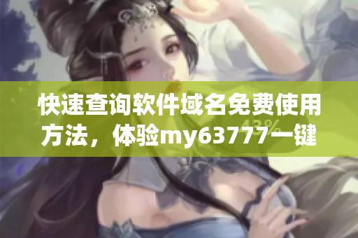 快速查询软件域名免费使用方法，体验my63777一键查询服务