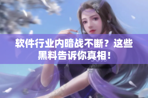 软件行业内暗战不断？这些黑料告诉你真相！