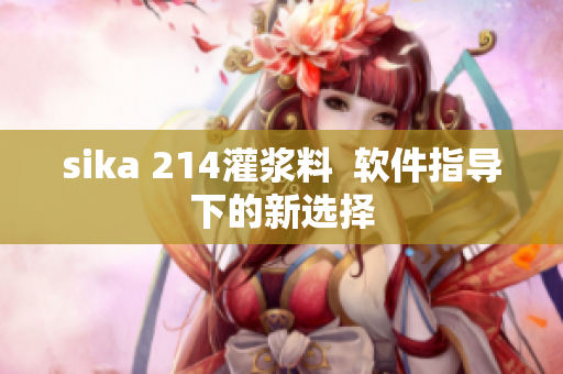 sika 214灌浆料  软件指导下的新选择