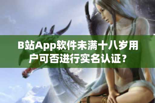 B站App软件未满十八岁用户可否进行实名认证？