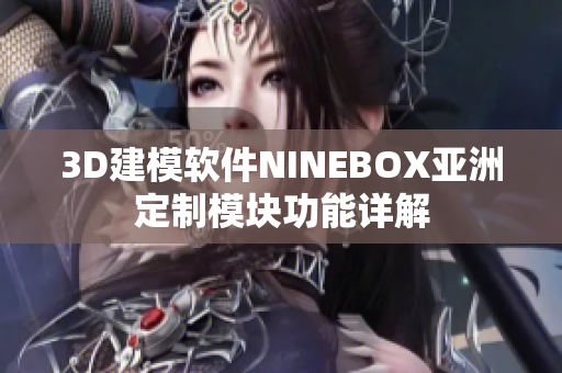 3D建模软件NINEBOX亚洲定制模块功能详解