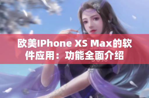 欧美IPhone XS Max的软件应用：功能全面介绍