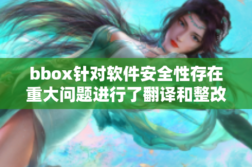 bbox针对软件安全性存在重大问题进行了翻译和整改