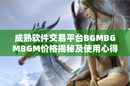 成熟软件交易平台BGMBGMBGM价格揭秘及使用心得分享
