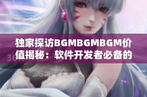 独家探访BGMBGMBGM价值揭秘：软件开发者必备的无价工具！