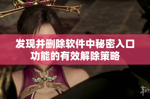 发现并删除软件中秘密入口功能的有效解除策略
