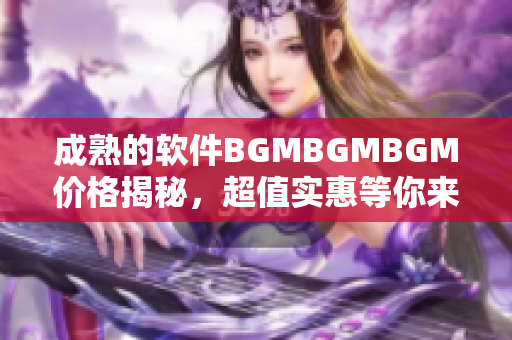 成熟的软件BGMBGMBGM价格揭秘，超值实惠等你来探索