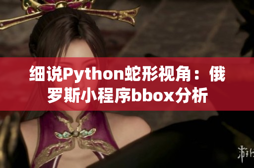 细说Python蛇形视角：俄罗斯小程序bbox分析