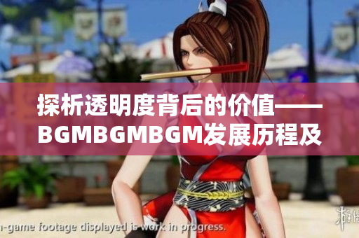 探析透明度背后的价值——BGMBGMBGM发展历程及其对软件行业的影响