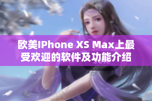 欧美IPhone XS Max上最受欢迎的软件及功能介绍