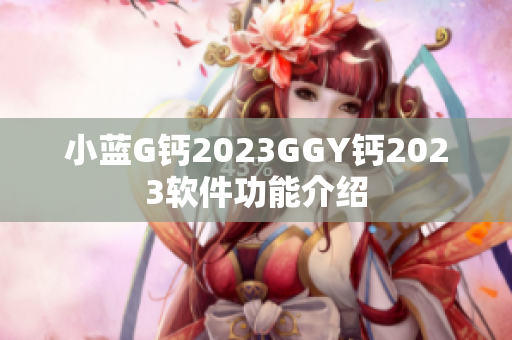 小蓝G钙2023GGY钙2023软件功能介绍