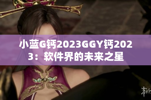 小蓝G钙2023GGY钙2023：软件界的未来之星