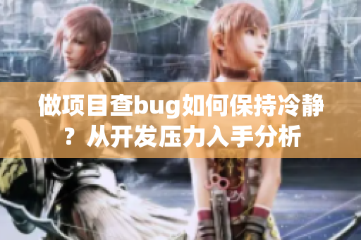 做项目查bug如何保持冷静？从开发压力入手分析