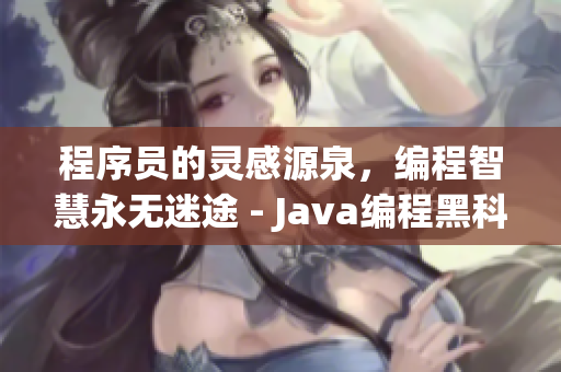 程序员的灵感源泉，编程智慧永无迷途 - Java编程黑科技揭秘