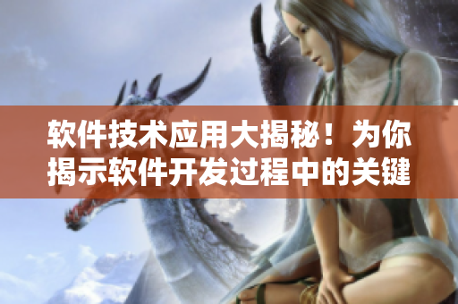 软件技术应用大揭秘！为你揭示软件开发过程中的关键细节和技巧