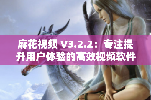 麻花视频 V3.2.2：专注提升用户体验的高效视频软件