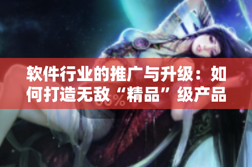 软件行业的推广与升级:如何打造无敌“精品”级产品 软件行业的推广与升级:如何打造无敌“精品”级产品