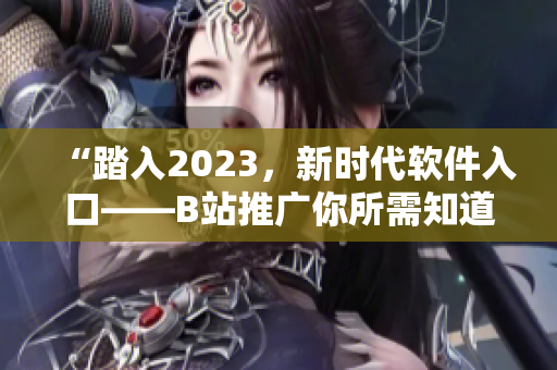 “踏入2023，新时代软件入口——B站推广你所需知道的一切”