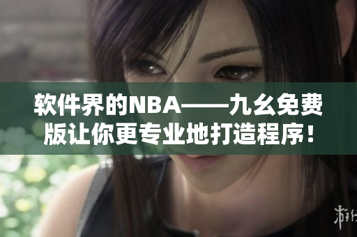 软件界的NBA——九幺免费版让你更专业地打造程序！