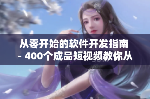 从零开始的软件开发指南 - 400个成品短视频教你从入门到精通 从零开始的软件开发指南 - 400个成品短视频教你从入门到精通