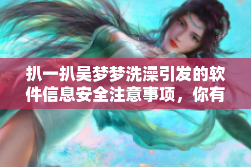 扒一扒吴梦梦洗澡引发的软件信息安全注意事项,你有没有考虑过? 扒一扒吴梦梦洗澡引发的软件信息安全注意事项,你有没有考虑过?
