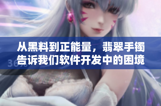 从黑料到正能量,翡翠手镯告诉我们软件开发中的困境与收获 从黑料到正能量,翡翠手镯告诉我们软件开发中的困境与收获