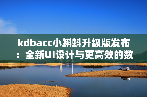 kdbacc小蝌蚪升级版发布：全新UI设计与更高效的数据管理！