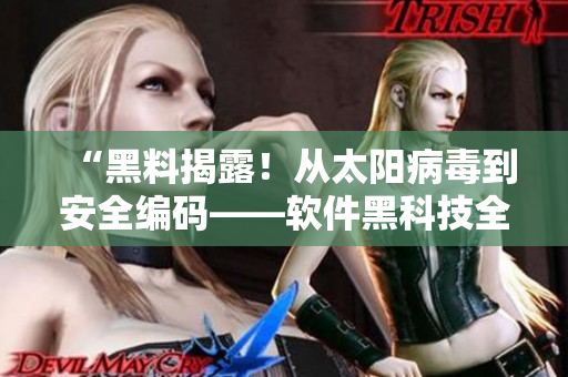 “黑料揭露!从太阳病毒到安全编码——软件黑科技全解析” “黑料揭露!从太阳病毒到安全编码——软件黑科技全解析”