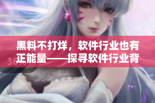 黑料不打烊,软件行业也有正能量——探寻软件行业背后的秘密和良心 黑料不打烊,软件行业也有正能量——探寻软件行业背后的秘密和良心